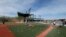 Fans play wiffle ball at Salt River Fields at Talking Stick before a spring training baseball game between the Arizona Diamondbacks and the Seattle Mariners in Scottsdale, Arizona., March 14, 2016. 