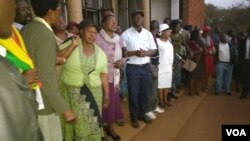 Some of the war veterans that thronged the Harare Magistrates' Courts to give support to their arrested leader Douglas Mahiya.