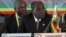 Zimbabwe's President Robert Mugabe listens to speakers at the 34th Southern African Development Conference (SADC) summit in Victoria Falls August 17, 2014. 