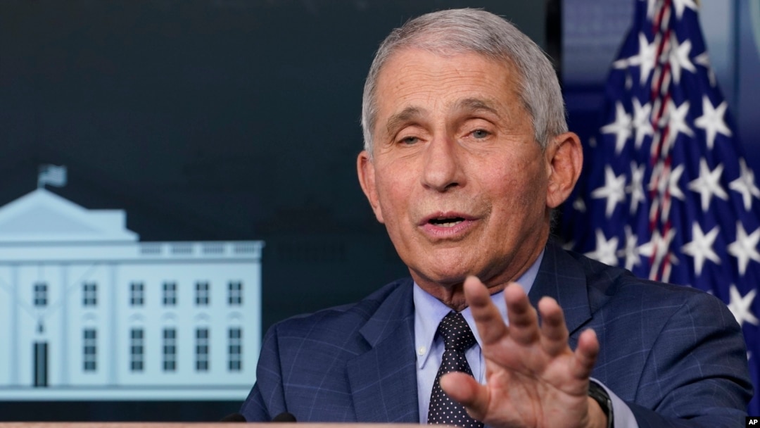 Dr. Anthony Fauci, direktur Institut Nasional AS untuk Penyakit Alergi dan Penyakit Menular, dalam konferensi pers di Gedung Putih, Washington, D.C.,Kamis, 19 November 2020. (Foto: AP / Susan Walsh)