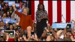 Michelle Obama Stumps With Hillary Clinton as Presidential Race Tightens