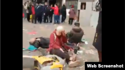 2025年1月26日，中國遼寧省瀋陽市大東副食商場爆炸。中國領導人習近平三天前往這家商場視察。 （照片來自網路影片截圖）