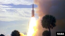 FILE - On August 20, 1975, Viking 1 was launched by a Titan/Centaur rocket from Complex 41 at Cape Canaveral Air Force Station in Florida at 5:22 p.m. EDT to begin a half-billion mile, 11-month journey through space to explore Mars. (Image credit: NASA)