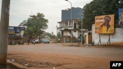 An empty street is seen in Bissau on December 1, 2023. Gunfire was heard for part of the night and early on December 1 in Bissau between members of the National Guard and presidential guard special forces/ 