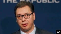 ARHIVA - Predsednik Srbije Aleksandar Vučić u Beogradu 27. aprila 2017.