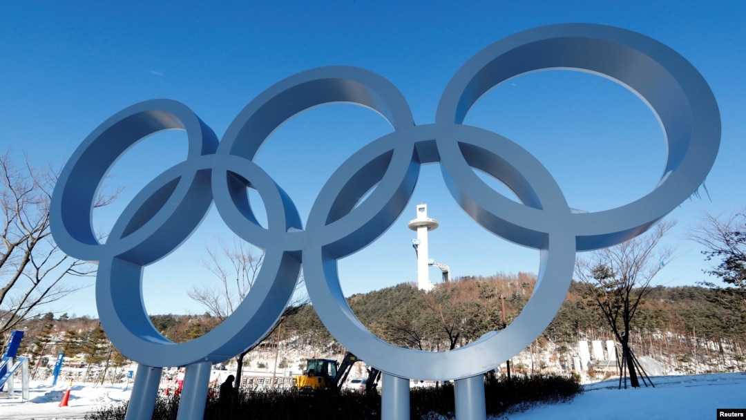 The Olympic rings are pictured at the Alpensia resort for the upcoming 2018 Pyeongchang Winter Olympic Games in Pyeongchang, South Korea, Jan. 23, 2018. 