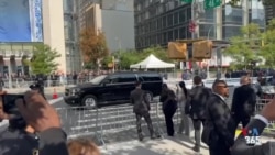 حضور دونالد ترامپ رئیس جمهور آمریکا و کاروان تیم همراهش در نیویورک برای شرکت در مجمع عمومی