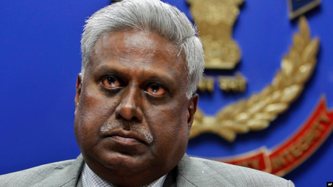 FILE - India's newly elected Central Bureau of Investigation (CBI) Director Ranjit Sinha addresses a press conference at its headquarters in New Delhi, India.