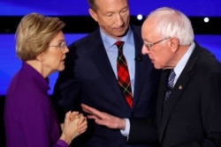 Elizabeth Warren razgovara Berniejem Sandersom