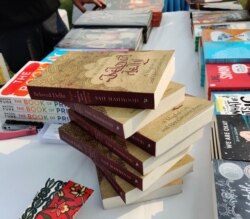 The festival which focused on queer literature displayed a range of titles, old and new. (Anjana Pasricha/VOA)