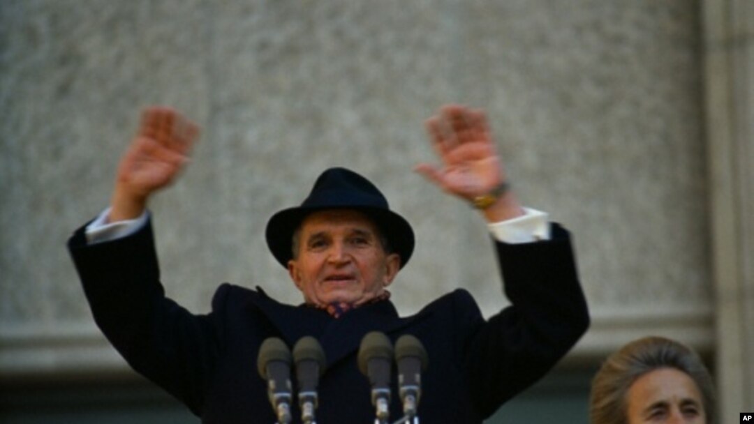 Romanian President Nicolae Ceausescu's government was overthrown in a December 1989 military coup, and he and his wife were executed