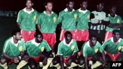 Photo d'archives de l'equipe du Cameroun qualifiee pour le Mondial 1990 en Italie 