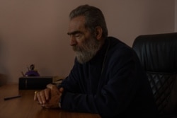Pargev Martirosyan, archbishop of Artsakh (the local name for Nagorno-Karabakh), was blunt, asking, “What cease-fire?” Oct. 10, 2020. (Yan Boechat/VOA)