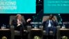 Senegalese President Macky Sall (R) listens to American businessperson, investor, and philanthropist Bill Gates (L) during the Grand Challenges Annual Meeting at the International Conference Center Abdou Diouf in Diamniadio, on October 9, 2023.