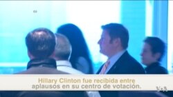 Hillary Clinton vota en Chappaqua, Nueva York