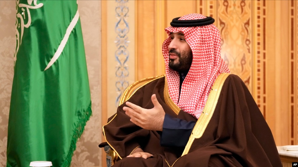 FILE — Saudi Arabia's Crown Prince Mohammed bin Salman meets with US Secretary of State Antony Blinken in Riyadh, Saudi Arabia, February 5, 2024.