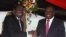 President Robert Mugabe and Prime Minister Morgan Tsvangirai at the constitution signing ceremony