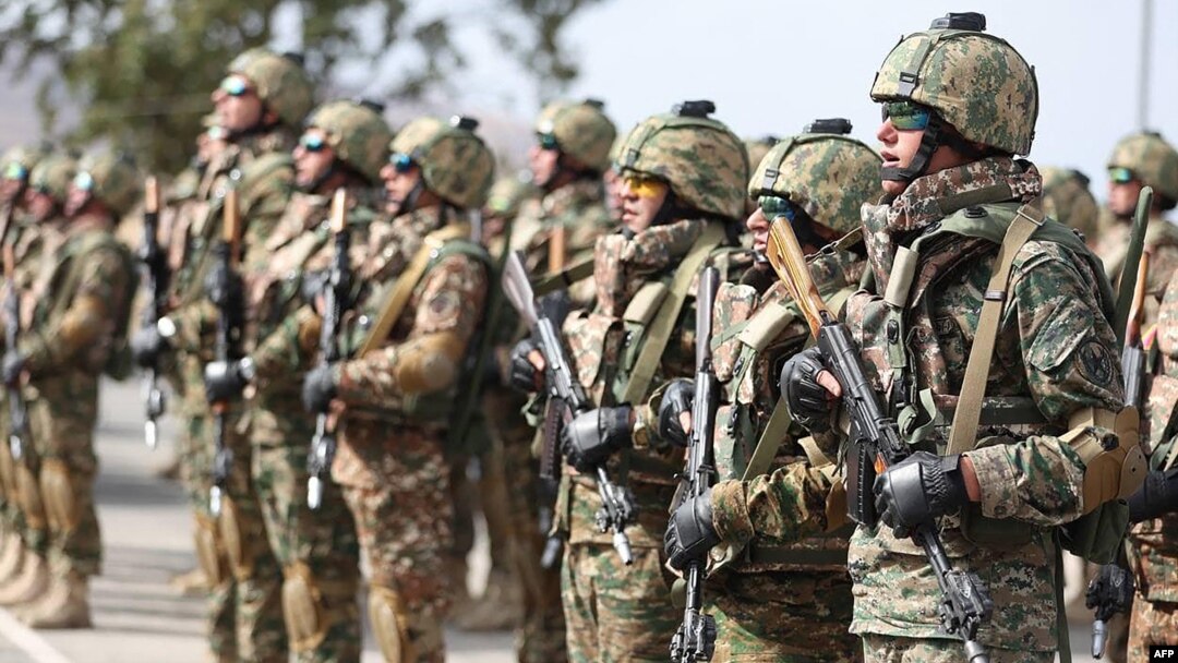 Pripadnici američkih snaga koji učestvuju u zajedničkoj vežbi "Eagle partner"sa vojskom Armenije, na fotografiji koju je objavilo jermensko ministrstvo odbrane, 11. septembra 2023.