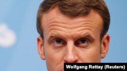 Shugaban Faransa Emmanuel Macron wanda ya kira taron na Majalisar Dinkin Duniya, MDD