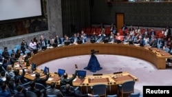 Dewan Keamanan PBB melakukan pemungutan suara mengenai resolusi non-proliferasi nuklir di markas besar PBB di New York City, AS, 20 Mei 2024. (Foto: REUTERS/Eduardo Munoz)