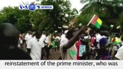 VOA60 Africa - Guinea Bissau: Some 1,000 marchers call for the reinstatement of the prime minister - August 19, 2015