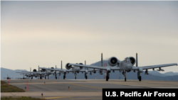 지난 4월 한국 군산 미 공군 기지의 A-10 썬더볼트 전투기. 사진=U.S. Pacific Air Forces.