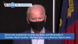 VOA60 Ameerikaa - Democratic nominee Joe Biden said, “My heart goes out to Breonna Taylor's mom”