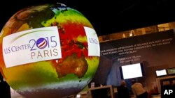 Le pavillon américain à la COP21,au Bourget, le 1er décembre 2015. (AP Photo/Francois Mori)