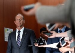 David Stilwell, U.S. Assistant Secretary of State for the Bureau of East Asian and Pacific Affairs, appears after a meeting at the foreign ministry in Seoul, South Korea, July 17, 2019.