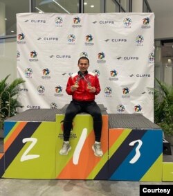 Dea Adi Rangga, juara dalam Pan-American Masters Games 2024 di Cleveland, Ohio. (Courtesy: pribadi)