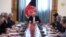 Afg'oniston Prezidenti Ashraf G'ani (markazda) O'zbekiston delegatsiyasini qabul qilmoqda, Kobul, 31-mart, 2019-yil.