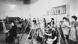 An art class organized by the federal government's Work Progress Administration