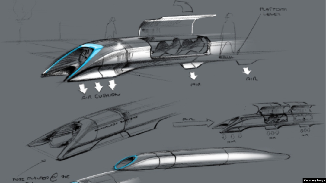 Los bocetos del Hyperloop fueron revelados por Elon Musk.