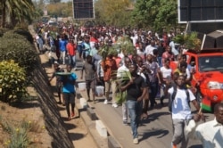 Since the announcement of the May elections, opposition supporters have staged protests about the election of President Peter Mutharika. (Lameck Masina/VOA)