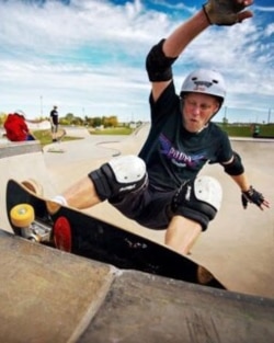 Steve Pederson is seen in action on his skateboard. (Courtesy - Steve Pederson)