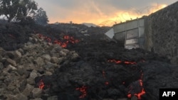 La lave du volcan Nyiragongo, dans le Nord-Kivu, le 23 mai 2021.