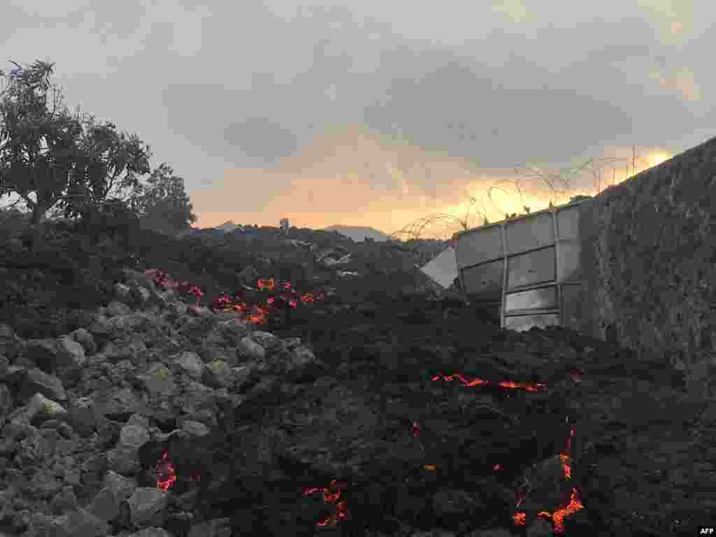 Butulu ya lava ya volcan ya Nyiragongo, Nord-Kivu, 23 mai 2021.