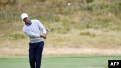 Tiger Woods lors de la coupe des présidents, Melbourne, le 13 décembre 2019.