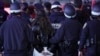 TOPSHOT - NYPD officers arrest students at Columbia University in New York City on April 30, 2024.