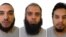 A composite of four undated images issued Aug.2, 2017, by Britain's West-Midlands Police, showing left to right: Tahir Aziz, Naweed Ali, Mohibur Rahman and Khobaib Hussain who have been found guilty of preparing terrorist acts in London.