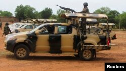 Soldier from Lagos, part of an expected 1,000 reinforcements sent to Adamawa state to fight Boko Haram Islamists, with th 23rd Armoured Brigade, Yola, May 20, 2013.