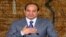 FILE - Egyptian President Abdel-Fattah el-Sissi in a televised broadcast in Cairo, July 7, 2014.