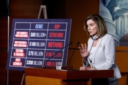 House Speaker Nancy Pelosi of Calif., speaks during a news conference on Capitol Hill in Washington, Aug. 13, 2020.