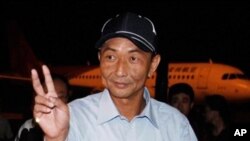 석방된 중국인 선장 잔치슝씨