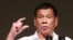  FILE - Philippine President Rodrigo Duterte delivers a speech.