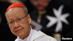 FILE - New Cardinal John Tong Hon of China attends a consistory mass in St Peter's Basilica at the Vatican February 19, 2012. (REUTERS/Tony Gentile)