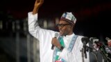 Dan takarar shugabancin kasa kuma tsohon shugaba Muhammadu Buhari kafin ya gabatar da kudurinsa a taron fidda gwani da APC tayi, Disamba 11, 2014.