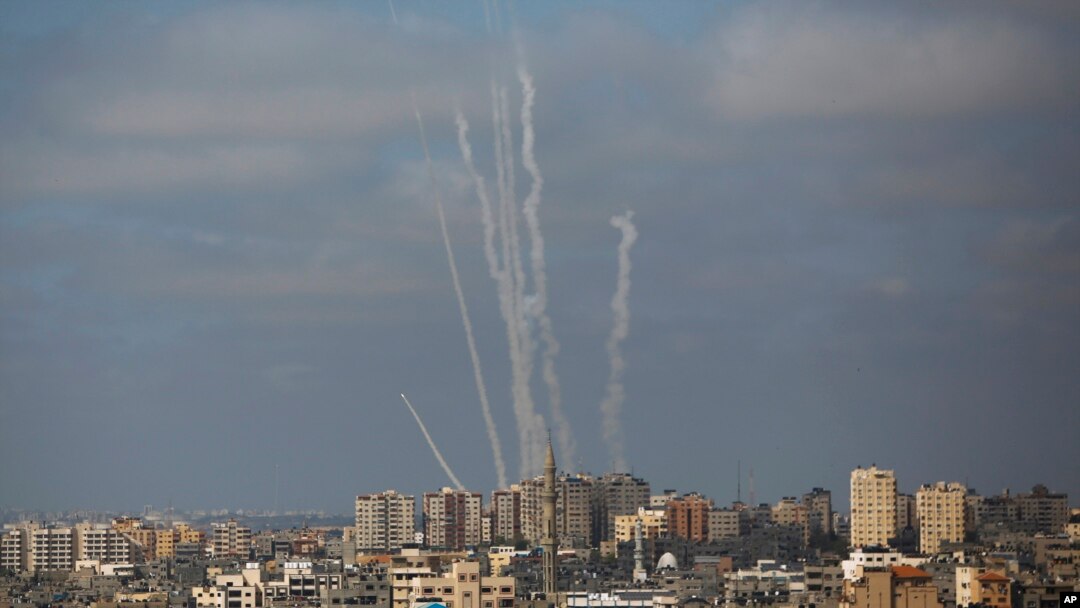 Hình ảnh rocket phóng đi từ Dải Gaza năm 2021. [Ảnh minh họa]
