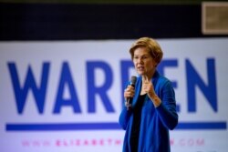 Democratic presidential candidate Elizabeth Warren speaks at a campaign stop at Nashua Community College, in Nashua, New Hampshire, Feb. 5, 2020.