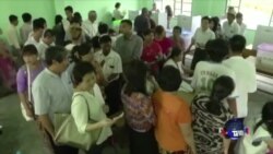 缅甸选民踊跃投票 反对党有可能获胜